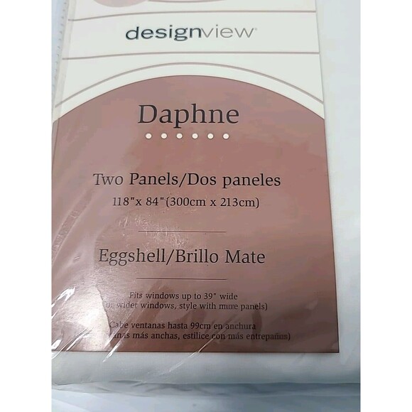 Design View Panel Curtians 118 Inches W x 84 Inches L Sheer Eggshell 2 Panels Ea - Picture 6 of 8